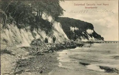 Ak Sassnitz auf der Insel Rügen, Strand