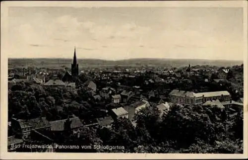 Ak Bad Freienwalde an der Oder, Panorama vom Schlossgarten