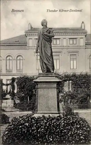 Ak Hansestadt Bremen, Theodor Körner-Denkmal