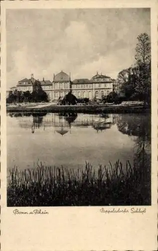 Ak Poppelsdorf Bonn am Rhein, Vorderseite einer Postkarte mit Blick auf das Poppelsdorfer Schl...