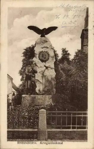 Ak Rheinberg Niederrhein, Blick auf das Kriegerdenkmal