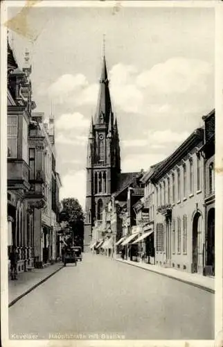 Ak Kevelaer am Niederrhein, Hauptstraße, Basilika