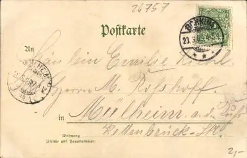 Ak Insel Borkum Ostfriesland, Upolmhof, Alter Leuchtturm, Borkum