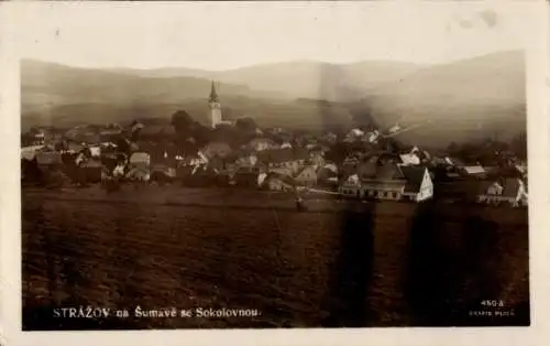 Ak Strážov na Sumave Drosau Reg. Pilsen, Panorama