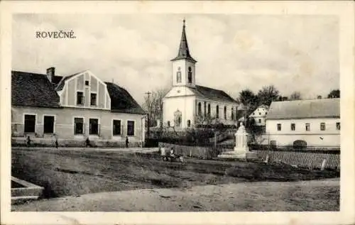 Ak Rovečné Rowetschin Region Hochland, Kirche