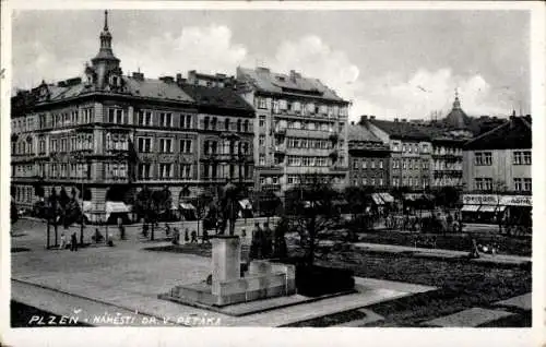 Ak Plzeň Pilsen Stadt, Platz