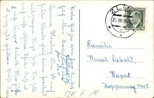 Ak Zlín Gottwaldov in Mähren Region Zlin, Gesamtansicht