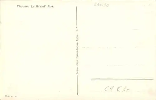 Ak Thun Kt. Bern, Blick in die Hauptsstraße