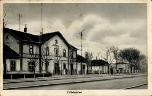 Ak Lőkösháza Ungarn, Bahnhof