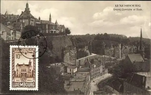 CPA Luxembourg Luxembourg, Grund, Corniche et Bock