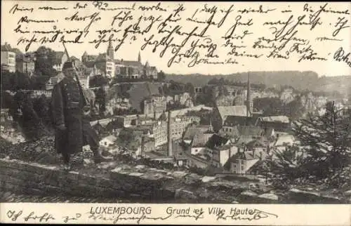 Ak Luxembourg Luxemburg, Grund, Ville Haute