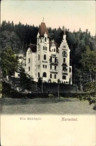 Ak Mariánské Lázně Marienbad Region Karlsbad, Villa Wald-Idylle