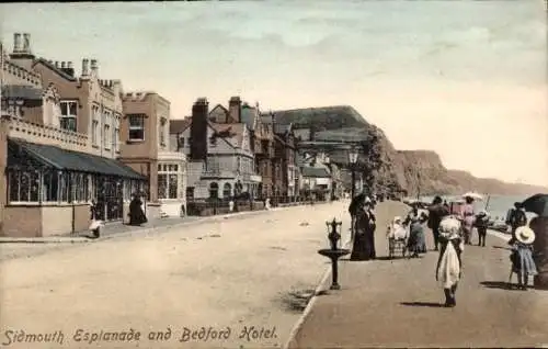 PC Sidmouth Devon England, Esplanade and Bedford Hotel