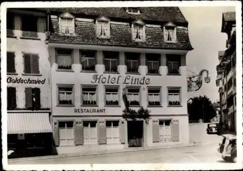 Ak Bischofszell Kanton Thurgau Schweiz, Hotel Linde