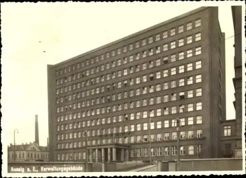 Ak Ústí nad Labem Aussig an der Elbe, Verwaltungsgebäude