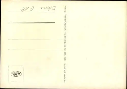 Ak Ústí nad Labem Aussig Elbe Stadt, Riunione Haus, Außenansicht