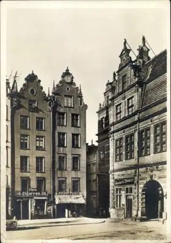 Ak Gdańsk Danzig, Langemarkt, Grünes Tor