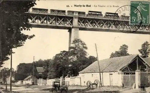 Ak Marly le Roi Yvelines, Le Viaduc et la Route