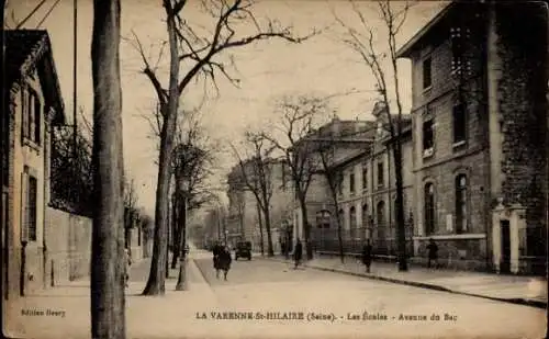 CPA La Varenne Saint Hilaire Val de Marne, Les Écoles, Avenue du Bac