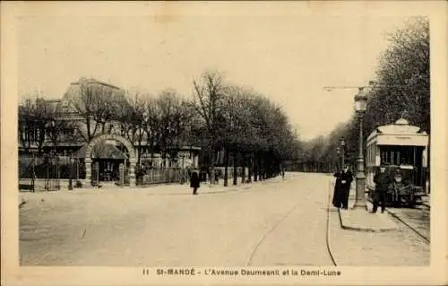 CPA Saint-Mandé Val de Marne, Avenue Daumesnil et la Demi-Lune