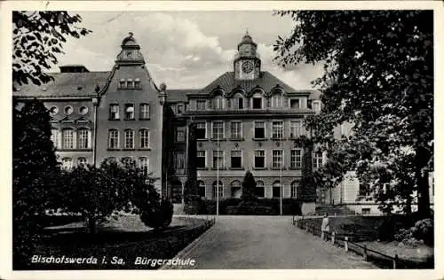 Ak Bischofswerda in Sachsen, Bürgerschule