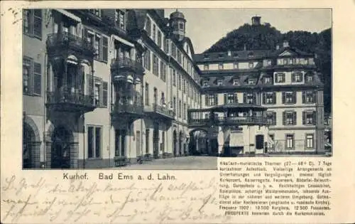 Ak Bad Ems an der Lahn, Kurhof