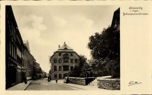 Ak Lößnitz Lössnitz im Erzgebirge, Blick in die Johannisstraße