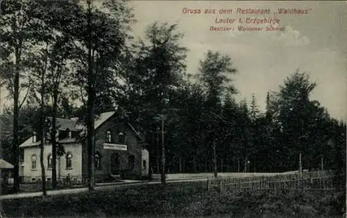 Ak Lauter Conradswiese, Blick aufs Restaurant Waldhaus