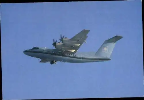 Ak Dänisches Passagierflugzeug Maersk Air, de Havilland Canada DHC-7, Dash 7