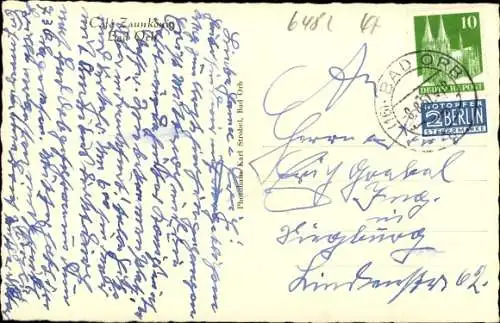 Ak Bad Orb in Hessen, Cafe Zaunkönig, Außenansicht