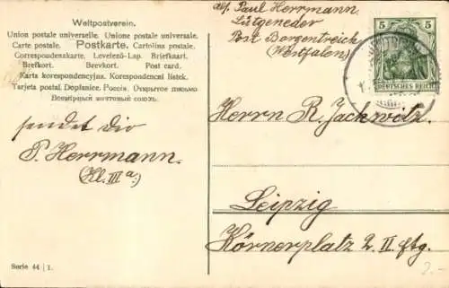 Ak Glückwunsch Pfingsten, Maikäfer, Maiglöckchen