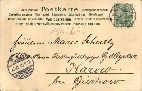 Litho Mailick, Pfingsten, Mutter mit Kind