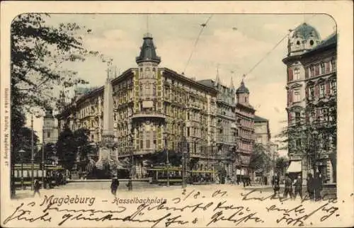 Ak Magdeburg an der Elbe, Hasselbachplatz