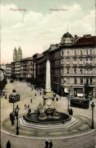 Ak Magdeburg an der Elbe, Hasselbachplatz
