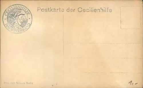 Ak Prinzessin Alexandrine von Preußen, Cecilienhilfe