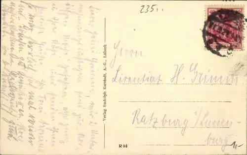 Ak Hansestadt Lübeck,  Partie beim Burgtor