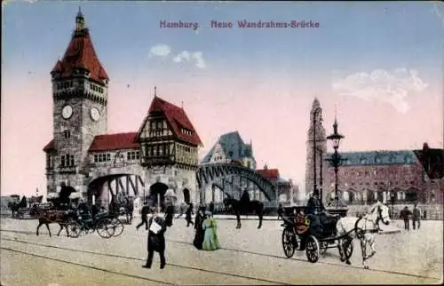 Ak Hamburg, Neue Wandrahmsbrücke