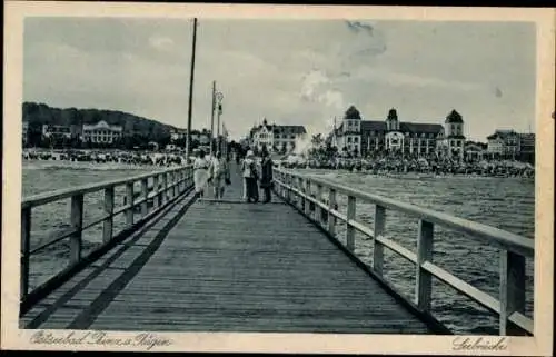 Ak Seebad Binz auf Rügen, Seebrücke