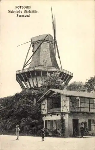 Ak Potsdam, Historische Windmühle, Sanssouci