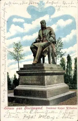 Ak Dortmund im Ruhrgebiet, Denkmal Kaiser Wilhelms I.