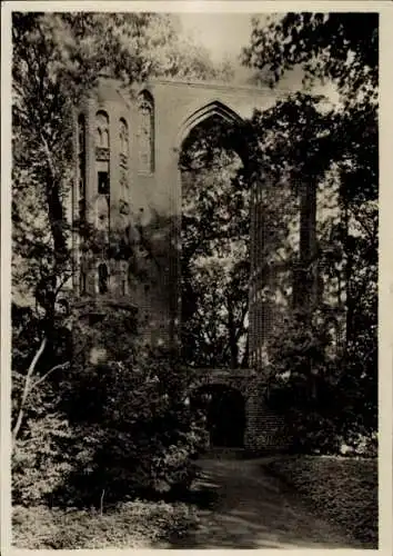 Ak Eldena Hansestadt Greifswald, Kloster, Westfront der Kirche