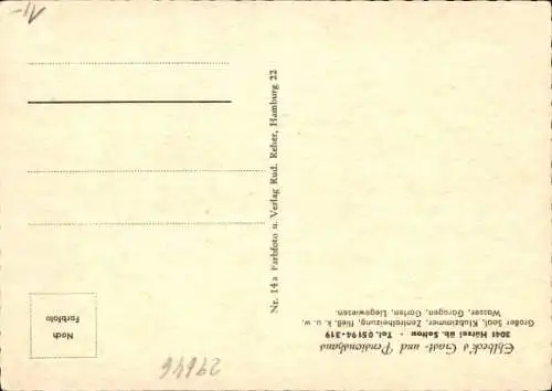 Ak Hützel Bispingen Lüneburger Heide, Ehlbecks Gast- und Pensionshaus, Außen- und Innenansicht