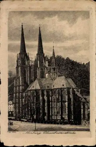 Ak Marburg an der Lahn, Elisabethenkirche
