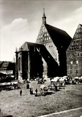 Ak Freiberg in Sachsen, Topfmarkt am Untermarkt