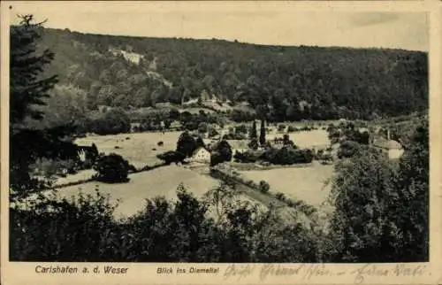 Ak Bad Karlshafen an der Weser, Blick ins Diemeltal