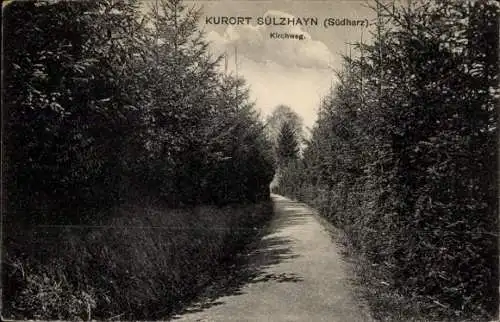Ak Sülzhayn Ellrich im Harz Thüringen, Kirchweg
