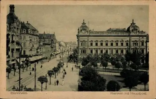 Ak Mannheim in Baden, Planken, Hauptpost