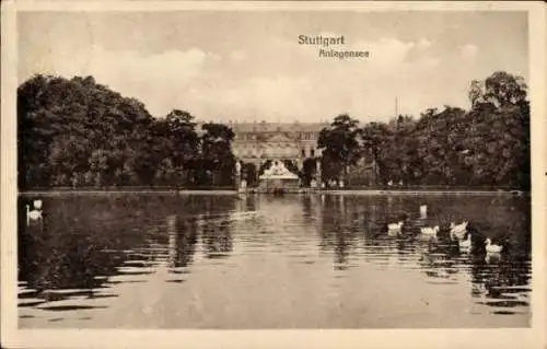 Ak Stuttgart in Württemberg, Anlagensee