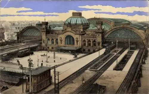 Ak Dresden, Hauptbahnhof