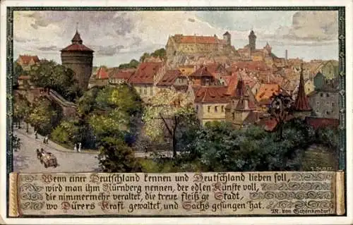 Künstler Ak Durst, Josef, Gedicht Max von Schenkendorf, 7. Verbandstag dt. Blumengeschäfts Inh. 1921